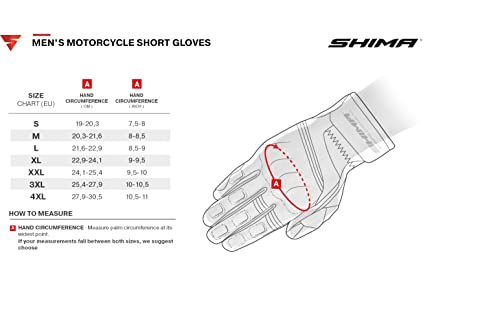 SHIMA Rush Motorcycle Gloves - Breathable Reinforced City Summer Touchscreen Biker Riding Gloves with Protectors