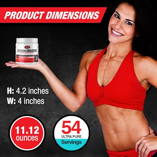 Pure Creapure Micronized Creatine Monohydrate Powder, Promotes Muscle Growth, Increase Muscle Mass, Enhance Strength, 99.99% Purity, 3rd Party Tested, 270g (54 Servings)