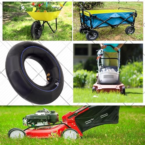 4.10/3.50-5 Heavy Duty Inner Tube for Wheelbarrows, Mowers, Hand Trucks and More, with TR-87 Bent Valve Stem (2 Pack)
