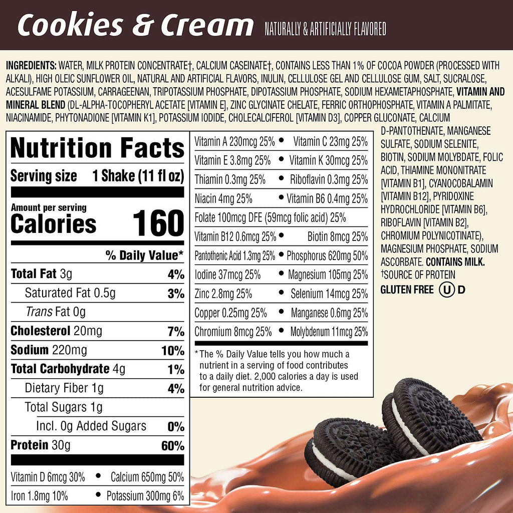 Premier Protein High-Protein Shake, Cookies & Cream, 132 Fl. Ounce .,, 132 Ounce ()
