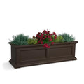 Mayne Fairfield 3ft Window Box - White - Durable Self Watering Resin Planter with Wall Mount Brackets (5822-W)