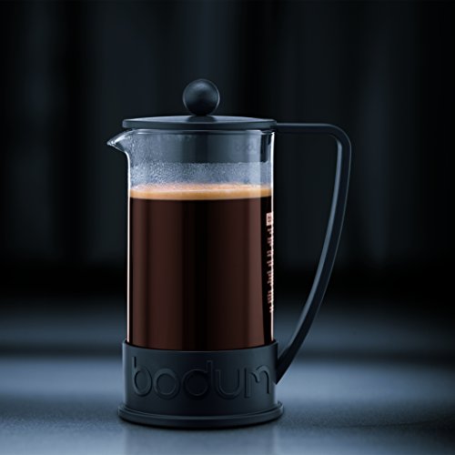 Bodum 34oz Brazil French Press Coffee Maker, High-Heat Borosilicate Glass, Red - Made in Portugal