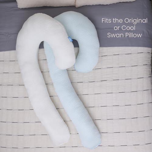 Contour Swan Pillowcase - White, 2 Pack