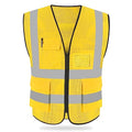HYCOPROT High Visibility Mesh Safety Reflective Vest with Pockets and Zipper, Meets ANSI/ISEA Standards