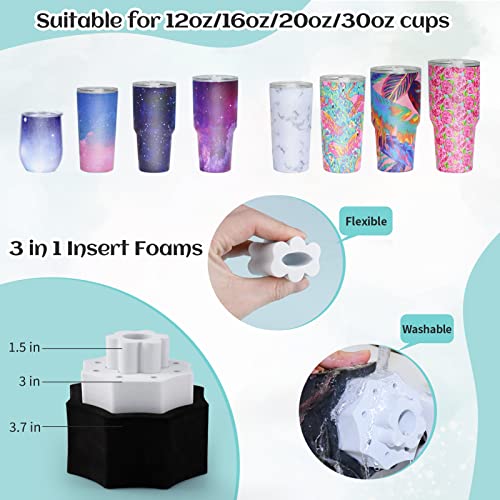 WAQONUY 4X Cup Turner for Tumblers,4 arms Multi Tumbler Spinner,DIY Cuptisserie Turner,Cup Spinner Machine Kit for Crafts Epoxy Tumbler