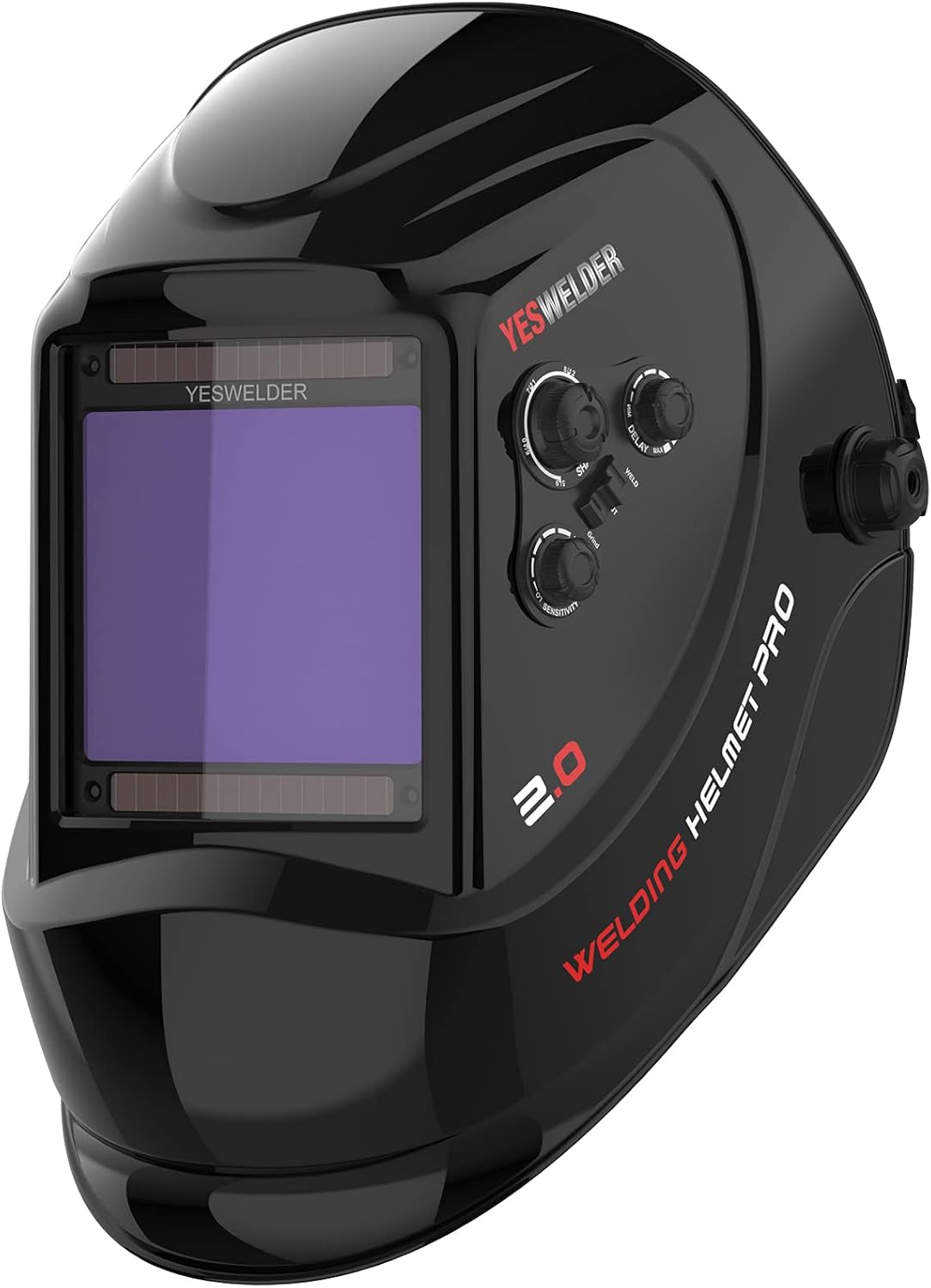YESWELDER 205Amp Stick Welder with Lift TIG Torch, [Large LED Display] 110V/220V Dual Voltage Portable Welding Machine & Large Viewing Screen 3.93"X3.66" True Color Auto Darkening Welding Helmet