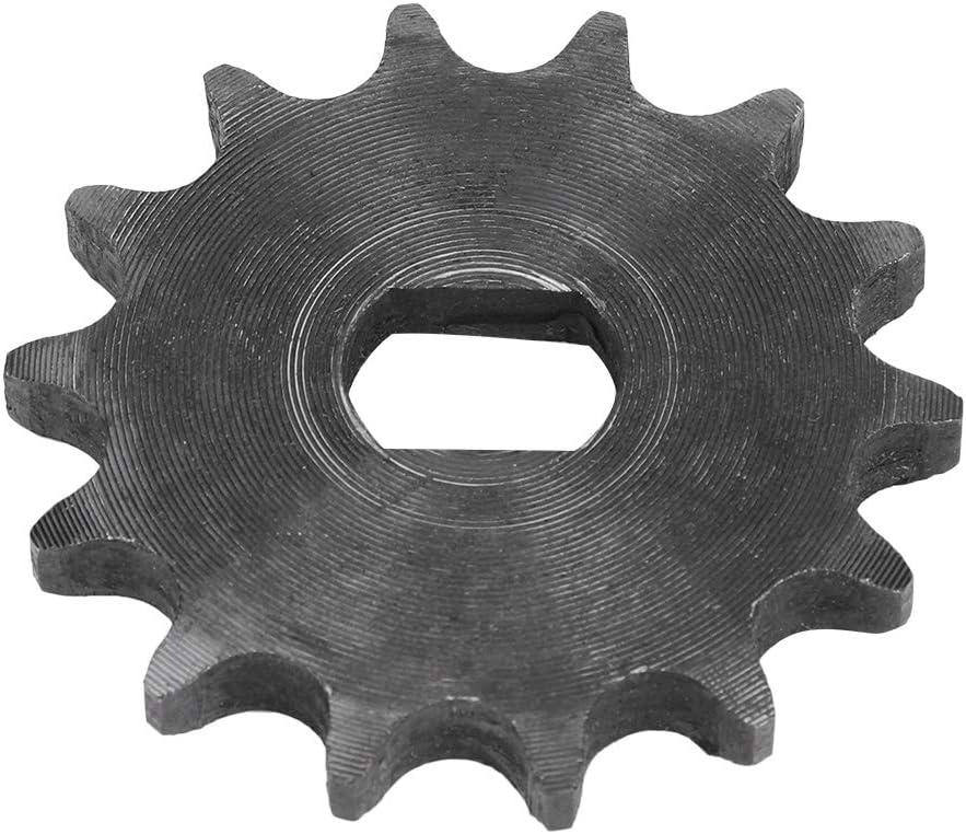 Qiilu 25H Sprocket Bike Sprocket and Chain 14 Tooth Sprocket Gear 428 Metal Chain Sprocket for Electric Scooter 12X17Mm