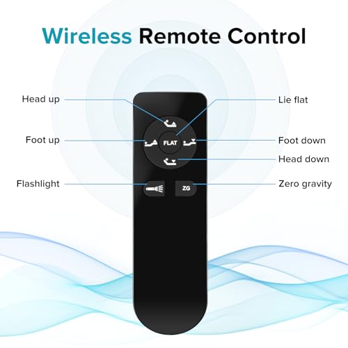 Twin Adjustable Bed Frame, Wireless Remote Control, Whisper Quiet Durable Motor, Independent Head and Foot Incline, Fabric Covered, Zero Gravity,adjustable bed frame twin XL Size