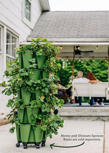 Greenstalk Patented Large 5 Tier Vertical Garden Planter with Patented Internal Watering System Great for Growing a Variety of Strawberries, Vegetables, Herbs, & Flowers (Stunning Stone)