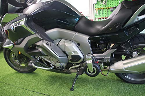 GLK | Comfort and Safe Riding Landing Gear GLX-FC209 Motorcycle Stand Accessories | With Foot Standing Wheel Operated by Electric Switch for BMW | Including Suspension, and Reduction Gear