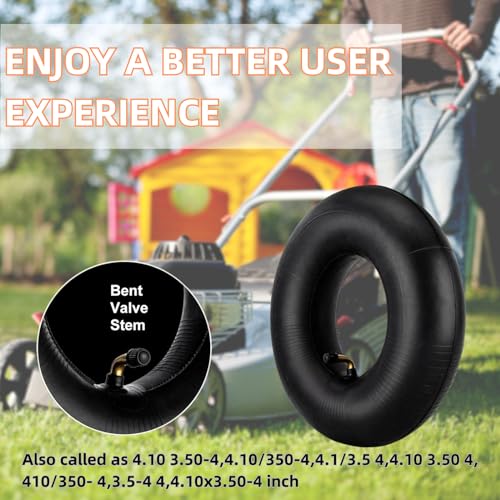 2 Pack 4.80/4.00-8 Heavy Duty Replacement Tire Tube 4.80-8 Tire Inner Tubes For Wheelbarrow wheel barrow Garden Carts Lawn Mowers Tillers Unicycles Agricultural Tiller and More