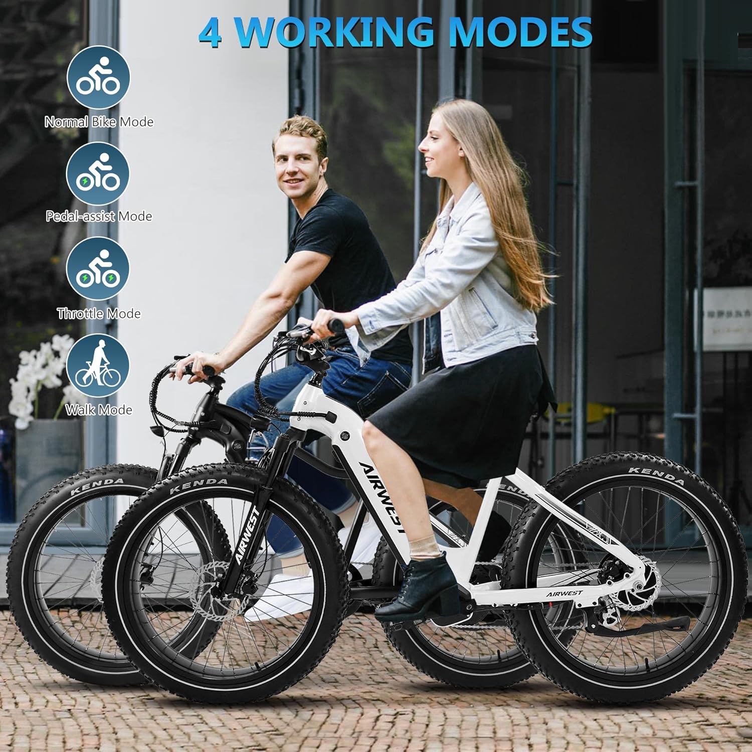 Electric Bike for Adults 750W Electric Bike BAFANG Motor, 26" Ebikes for Adults, 48V 15AH LG Battery, 28MPH Fat Tire Electric Bicycle, Shimanio 7 Speed, 50Mile Electric Mountain Bike