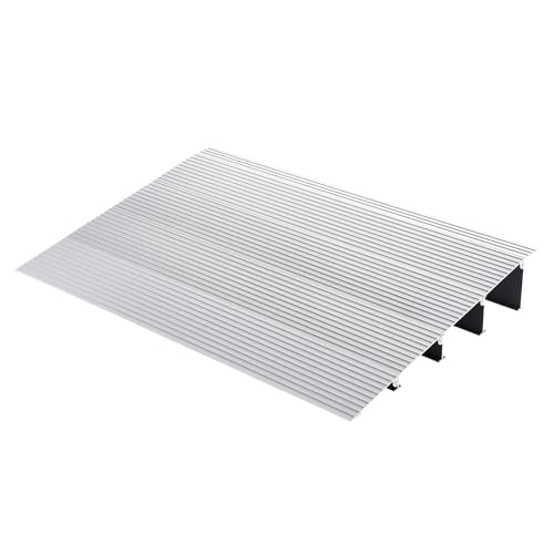 VEVOR Door Threshold Ramp, 6" Rise Door Ramp for Wheelchairs, Aluminum Threshold Ramp for Doorways Rated 800 lbs Load Capacity, Adjustable Threshold Ramp for Wheelchairs, Scooters, and Power Chairs