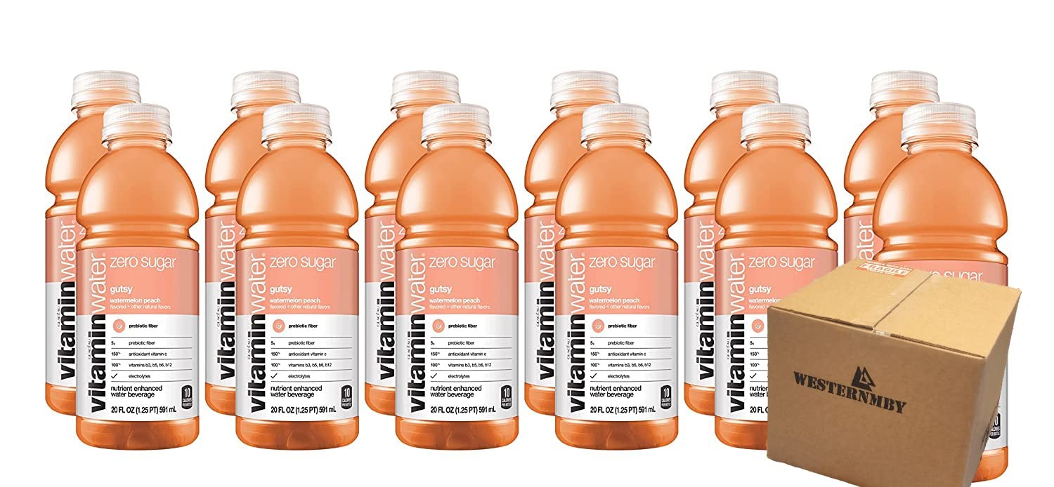 Vitamin Water Zero Sugar Gutsy, 20 fl oz, 12 bottles