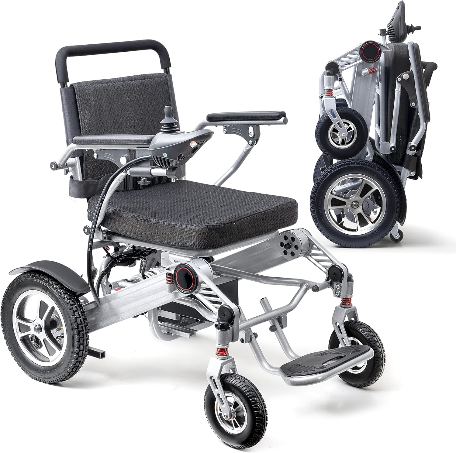 Gray Electric Wheelchair. Powerful Electric Wheelchair for Seniors