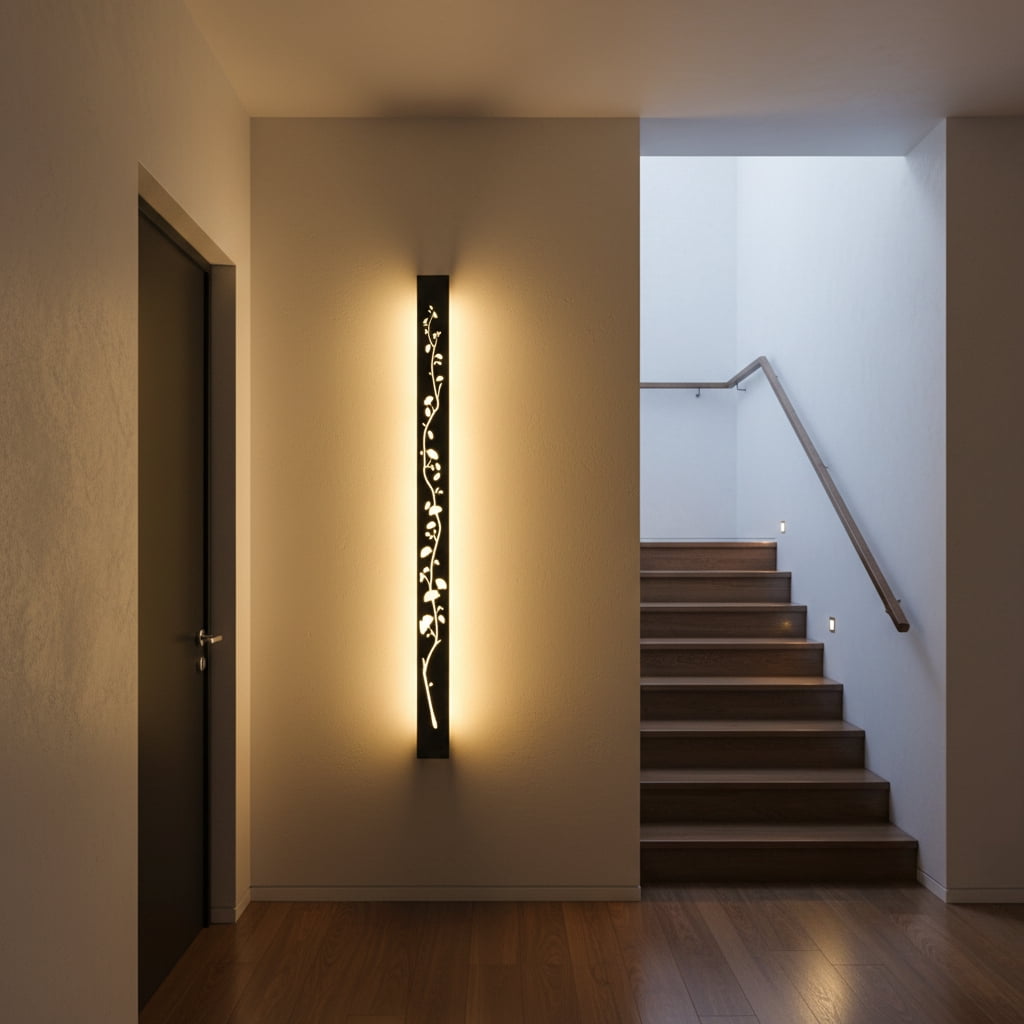 1 Pack 11.8inch-Black waterproof outdoor wall light, modern outdoor LED long wall light waterproof wall light, porch light, outdoor 3000K wall light, suitable for villas, courtyards, gardens, garages