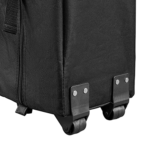 Yaheetech 10x17ft Pop Up Canopy with Awnings, 2-Tier Outdoor Canopy Tent, Heavy Duty Instant Shelter with Ventilation, Adjustable Dual Half Awnings & Wheeled Carry Bag, One-handed Set-up, Black